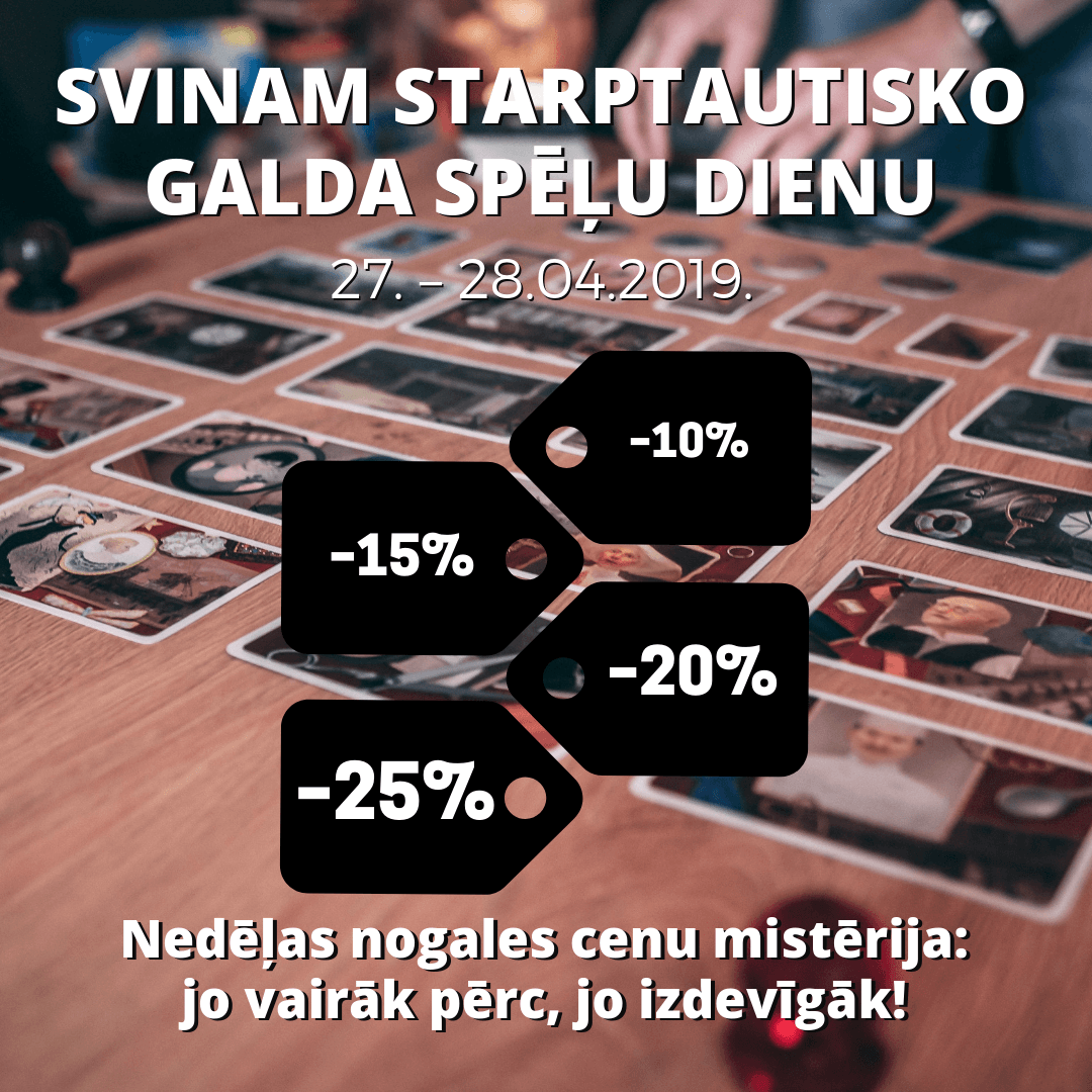 Atzīmēsim starptautisko galda spēļu dienu kopā!