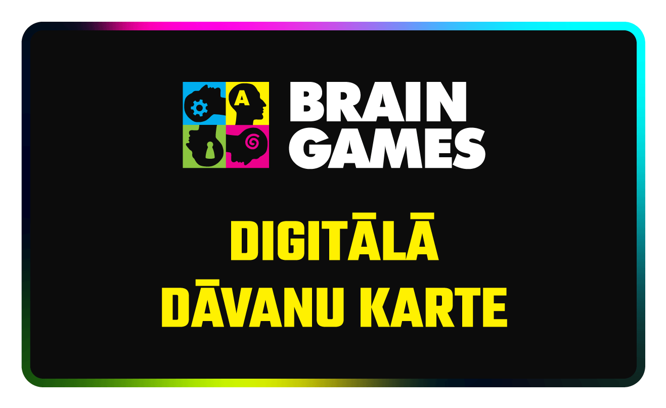 Brain Games LV gift card Gift Cards Beztermiņa elektroniskā dāvanu karte