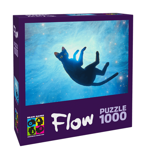 Brain Games LV Puzles Puzle 1000 Flow — melnais kaķis