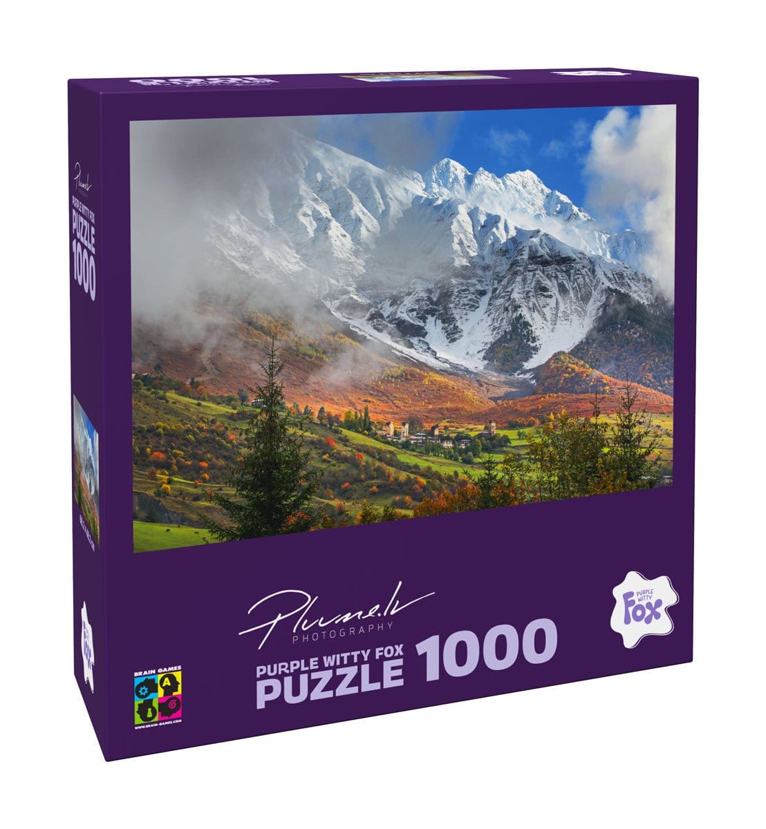 Brain Games LV Puzles Puzle 1000 Purple Witty Fox - Gruzija, Kaukāzu kalni