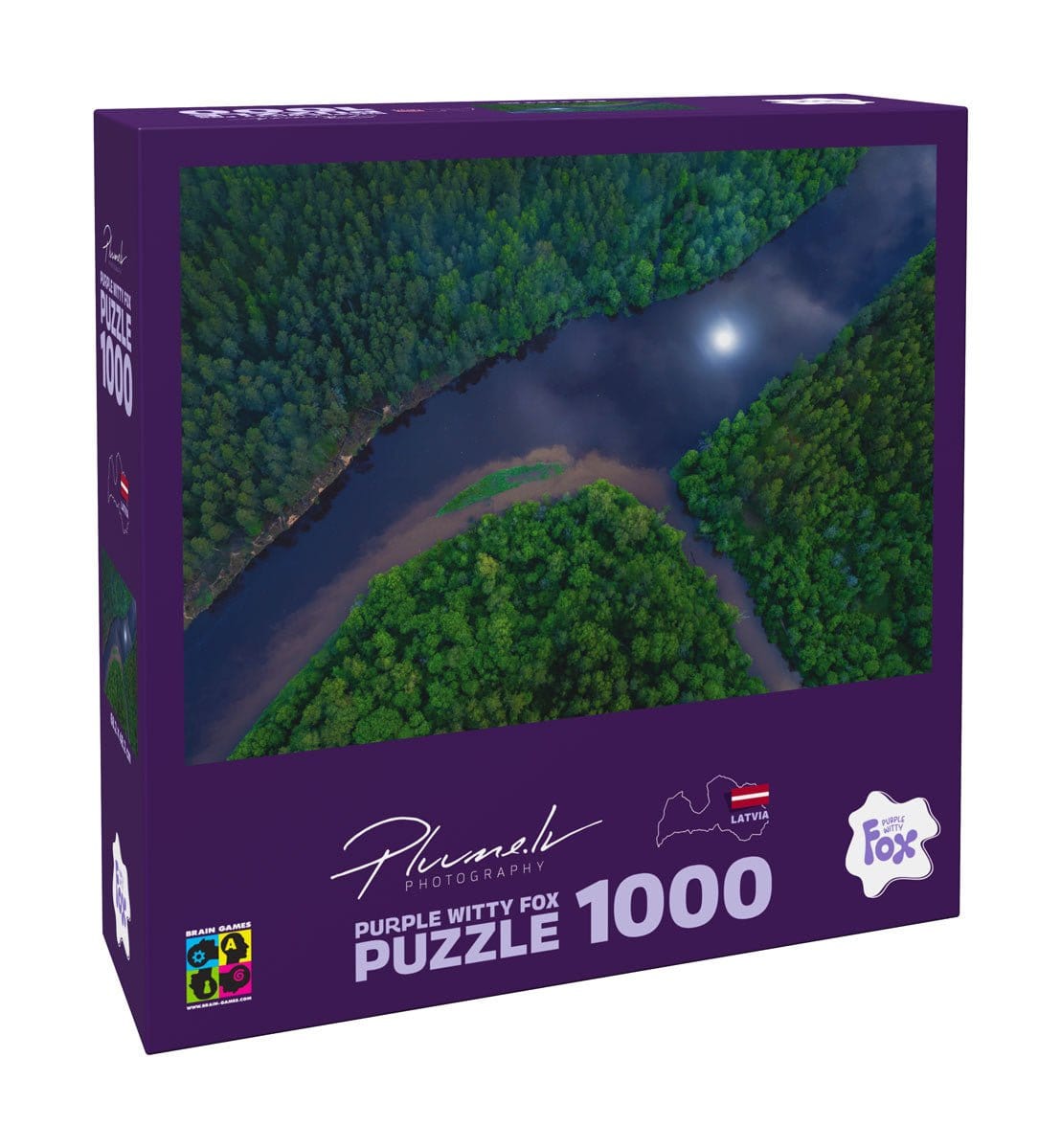 Brain Games LV Puzles Puzle 1000 Purple Witty Fox - Latvija, Gaujas nacionālais parks, Raunas ieteka